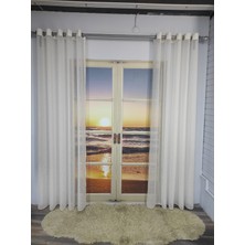 Rustik Tülü Kuşgözü Kapsüllü Folded Keten