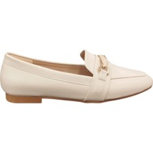 Ventes Toka Detaylı Yumuşak Rahat Taban Dar Kalıp Günlük Kadın Şık Babet Ayakkabı