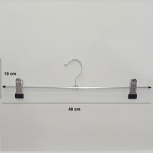10 Adet Mandallı Tel Etek Pantolon Askısı 40 cm