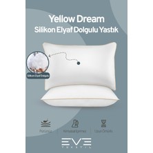 Yellow Dream Serisi Fermuarlı Antialerjik Silikon Elyaf Dolgulu Vakumlu Yastık 50 x 70 cm  1200GR