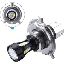 Stellar3 H4 Motosiklet 3030 LED Hi-Lo Işın Far Başkanı Işık Lambası Ampul 6500K 12-24V (Yurt Dışından)