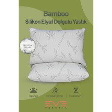 Bamboo Gri Serisi Kılıflı Antialerjik Fermuarlı Yıkanabilir Silikon Elyaf Yastık 50 x 70 cm  800 gr
