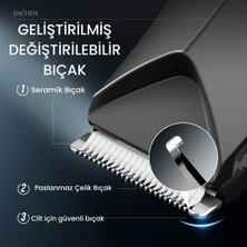 Enchen Spark 2 Suya  Ipx7 Led Işıklı Çok Fonksiyonlu Dijital Göstergeli Şarjlı Saç Ve Tıraş Makinesi