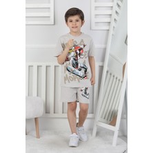 New Kids Cepli Baskılı Erkek Çocuk Şortlu Takım