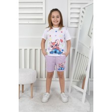 New Kids Cepli Baskılı Kız Çocuk Takım