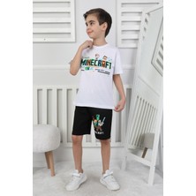 New Kids Minecraft Baskı Erkek Çocuk Şortlu Takım