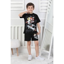 New Kids Cepli Baskılı Erkek Çocuk Şortlu Takım