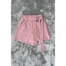 Bağcıklı %100 Pamuk Penye Şort Etek