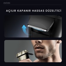 Enchen Steel 3s Gold Çift Yönlü Kavisli Bıçaklı Dijital Ekranlı Suya  Şarjlı Tıraş Makinesi