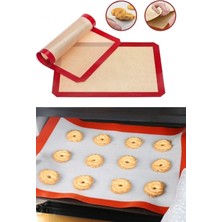 Teknotrust Silikon Yanmaz Yapışmaz Pişirme Matı 40X30 cm - Gri, Kırmızı, Siyah Renk Seçeneği