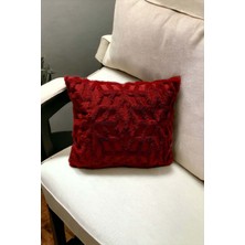 Bohem Dekoratif Yastık Kılıfı Kırlent Kılıfı 43 x 43  cm  Bordo Etnik Dsn
