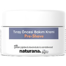 %100 Doğal Tıraş Öncesi Bakım Kremi 50 ml Koruyucu Nemlendirici Shea Butter Jojoba Sandal