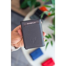 Garbalia Medina Hakiki Deri Bozuk Para Bölmeli Mekanizmalı Erkek Kartlık Cüzdan