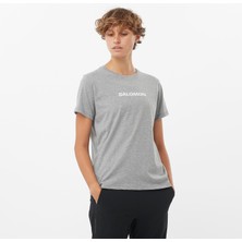 SALOMON Logo SS Tee W LC2217500 KADIN GRİ Tişört