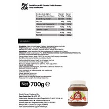 Pinduk Fındık Parçacıklı Kakaolu Fındık Kreması (%23 Fındık) 700 gr