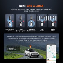 70MAI Geliştirilmiş Dash Cam Omni X800 Ultra Hd 4K Çözünürlük, 360° Dönebilen Araç Kamerası, Çift 4K Ön Araç Kamerası ve 128 GB Sd Kart, Süper Algılamalı Adas, Aı Hareket Algılama 2.0 Sürümü Siyah