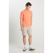 Regular Fit Normal Kesim Normal Bel Taş Rengi Yumuşak Dokulu Şort