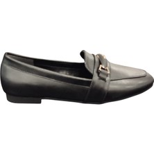 Ventes Toka Detaylı Yumuşak Rahat Taban Dar Kalıp Günlük Kadın Şık Babet Ayakkabı