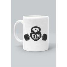 Gym Lover Spor Tutkunları Fitness Baskılı Beyaz Kupa Bardak