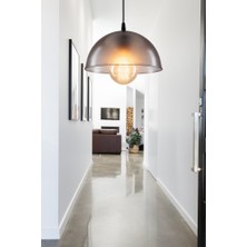 Haus Yarım Küre Füme Mika Salon Mutfak Hol Avize Kafe Kuaför Depo Aydınlatma Barista Sarkıt