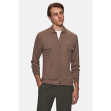 D'S Damat Ds Damat Regular Fit Vizon Düz Örgü Hirka 3HC0601960061