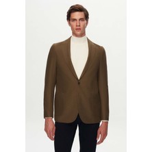 Twn Slim Fit Yeşil Armürlü Kumaş Ceket 3EF04R107409M