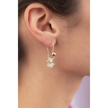 Fiyonk Kuyumculuk 14 Ayar Altın Papatya Sallantılı Pır Pır Küpe