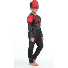 Arya Kostüm Black Spderman Örümcekadam Kaslı Kostüm