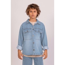 Dmb Boys & Gırls M 7671 Denim Gömlek Ceket 9-14 Yaş