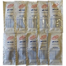 Tekno İstanbul Adwa Ph Kalibrasyon Solüsyonu Seti 5 adet Ph 4.01 & 5 adet Ph 7.01 Tampon Çözeltisi (20ML)