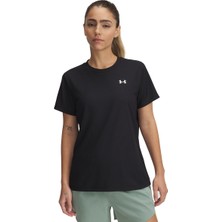 Under Armour Tech Rib Kadın Siyah Yuvarlak Yaka Tişört