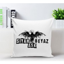 Kişiye Özel Yastık Kılıfı (Siyah Beyaz Temalı) 008