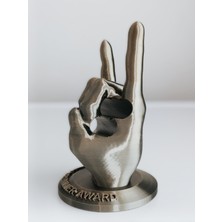 El Işareti Yapan (Rock N Roll) Baterist Baget Tutucu (Metal Renk)