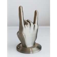 El Işareti Yapan (Rock N Roll) Baterist Baget Tutucu (Metal Renk)