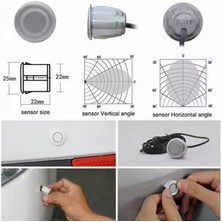 Park Sensörü Gözü Tekli 22 mm Yedek Lens Göz Gümüş Gri 1 Adet