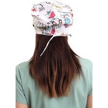 Bilenn Tekstil Dijital Unisex Desenli Bone - 6503 Beyaz Stetoskop