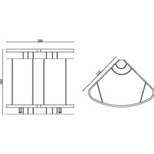 Çelik Banyo Karmına Camlı Oval Süngerlik İkili 22*22