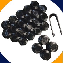 Skoda Kodiaq 2017-2020 Modelleri Parlak Siyah Bijon Kapağı Set 20+4 (17MM Somun Tüm Araçlar)