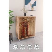 Hediyeler Kapında Phone Box 4 Raflı Ayakkabılık Antre Hol Çok Amaçlı Ayakkabı Dolabı