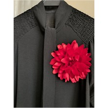 Broş/saten Kumaş Çiçek Broş (15 Cm)