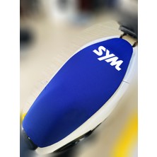 ULTRASHOP Sym Hd Evo Mavi Sele Kılıfı Su Geçirmez Motosiklet Sele Kılıfı Logolu Sele Koltuk Kılıfı-X