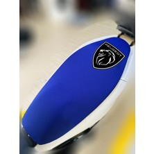 ULTRASHOP Peugeot Pulsion Mavi Sele Kılıfı Su Geçirmez Motosiklet Sele Kılıfı Logolu Sele Koltuk Kılıfı-X