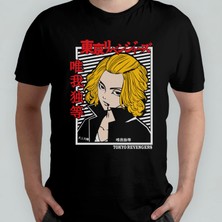 Pixxa Tokyo Revengers Anime Manga Unisex %100 Pamuklu Bisiklet Yaka T-Shirt Model 4