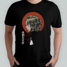 Pixxa Tokyo Revengers Anime Manga Unisex %100 Pamuklu Bisiklet Yaka T-Shirt Model 2