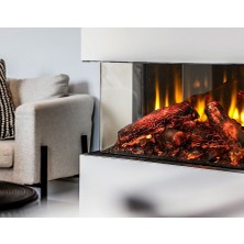 Elektrikli 3 Tarafı Camlı Şömine 70
