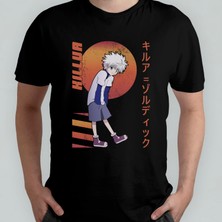Pixxa Hunter x Hunter Killua Unisex %100 Pamuklu Bisiklet Yaka T-Shirt Model 3