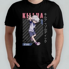 Pixxa Hunter x Hunter Killua Unisex %100 Pamuklu Bisiklet Yaka T-Shirt Model 4