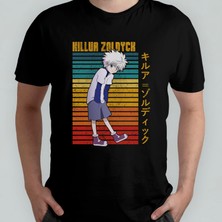 Pixxa Hunter x Hunter Killua Unisex %100 Pamuklu Bisiklet Yaka T-Shirt Model 1