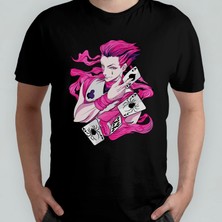 Pixxa Hunter x Hunter Hisoka Unisex %100 Pamuklu Bisiklet Yaka T-Shirt Model 10