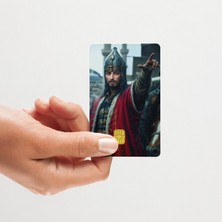 Fatih Sultan Mehmet Parlak Görünümlü Kredi/banka Kart Kaplama Sticker (Yüksek Kalite)